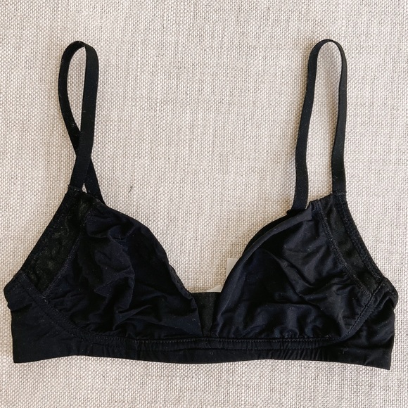 Madewell Other - Madewell Mesh trimmed bralette in black